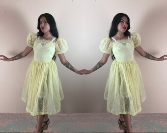 50s Puffy Sleeve Dress